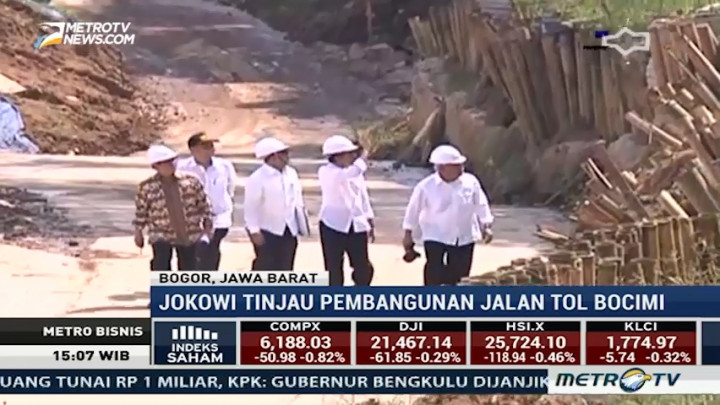 Jokowi Tinjau Proyek Jalan Tol Bogor-Sukabumi