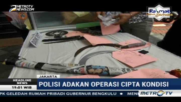 Polisi Tahan Ratusan Pelaku Kejahatan dari Operasi Cipta Kondisi