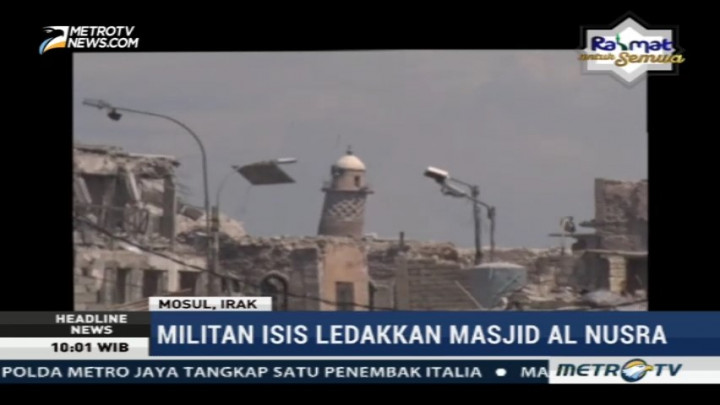 Ledakkan Masjid, Militan ISIS Melarikan Diri dari Mosul