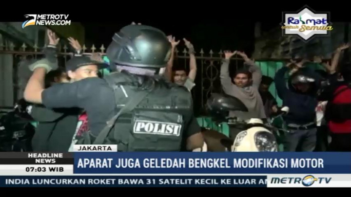 Tim Rajawali Razia Balapan Liar di Cipayung