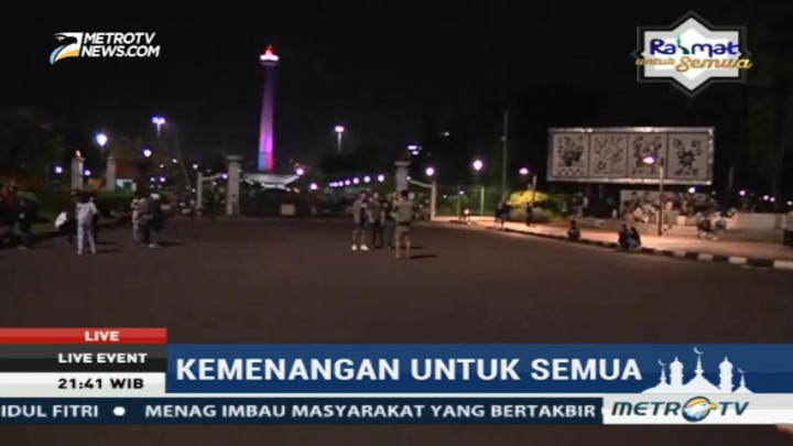 Sejumlah Warga Jakarta Memilih Malam Takbiran di Monas