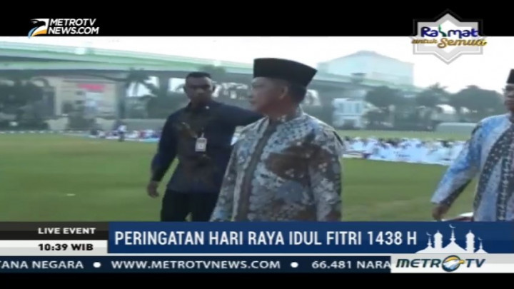 Kapolri Salat Id di Lapangan Bhayangkari