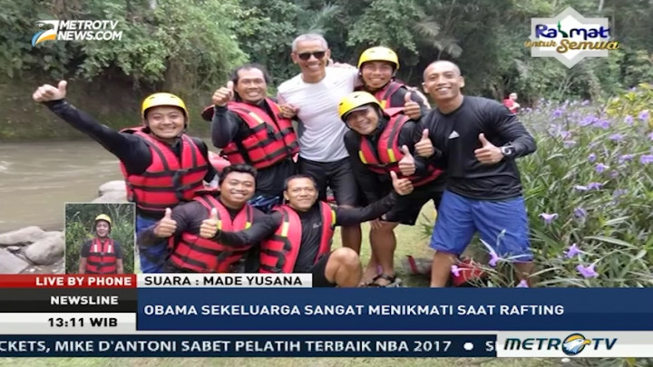 Obama & Keluarga Rafting di Bali