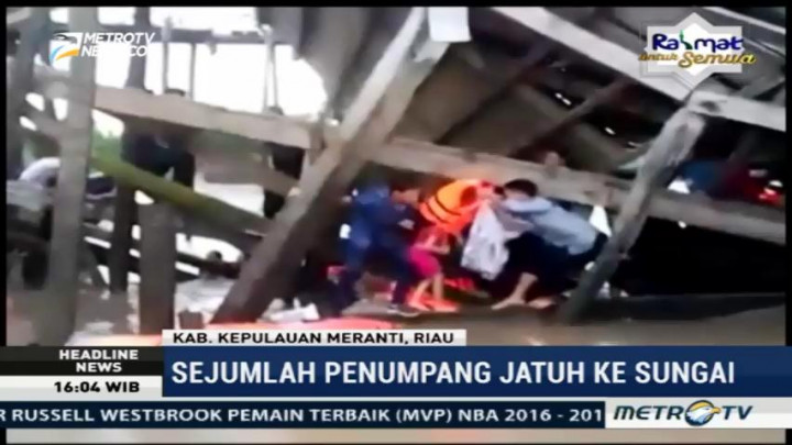 Pelabuhan Rakyat di Kepulauan Meranti Ambruk, Lima Orang Terluka