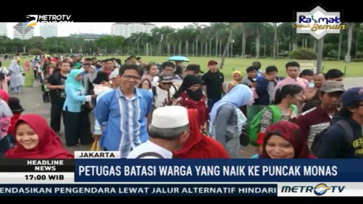 Warga Jakarta Padati Monas dan Pasar Gembrong