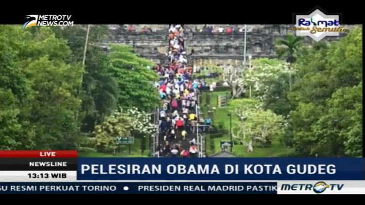 Obama dan Keluarga Tiba di Yogyakarta