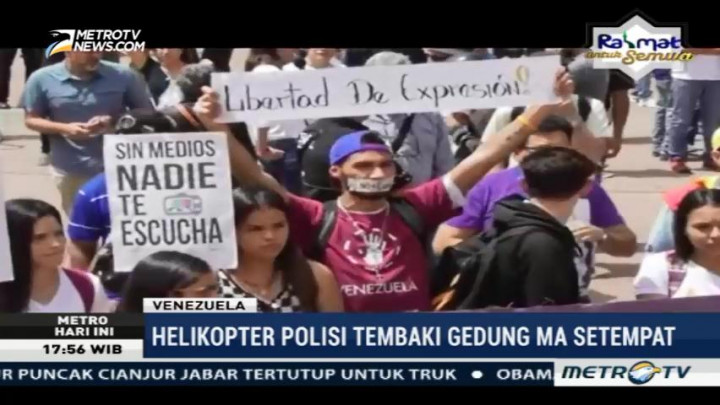 Helikopter Polisi Serang Gedung Mahkamah Agung Venezuela