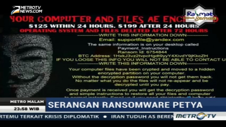 Virus Ransomware Kembali Menyerang Sejumlah Negara
