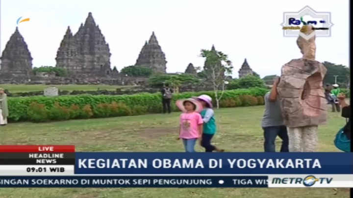 Obama dan Keluarga Berkunjung ke Candi Prambanan