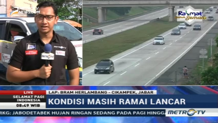 Arus Lalin di Tol Cikampek Ramai Lancar
