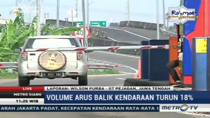 Volume Kendaraan di Tol Pejagan Turun 18%