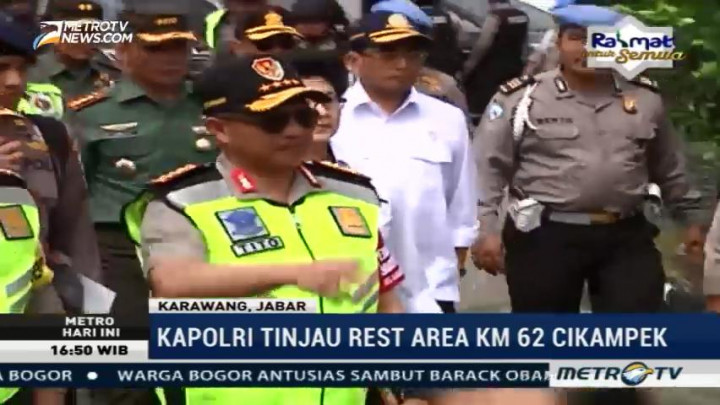 Kapolri Tinjau Rest Area KM 62 Tol Cikampek