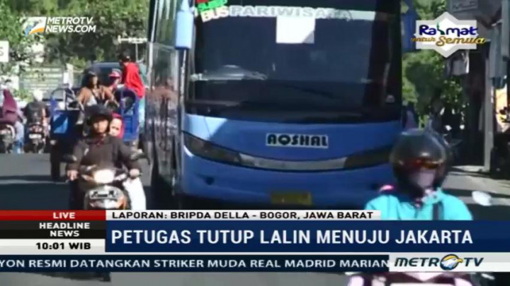 Polisi Tutup Jalur Puncak Menuju Jakarta