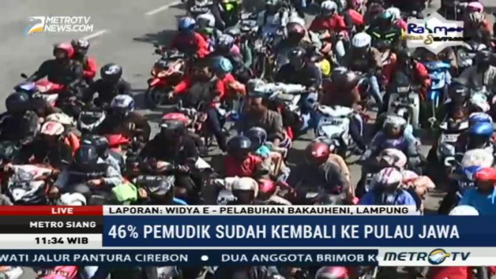 Pemudik Padati Pelabuhan Bakauheni