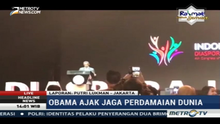 Obama Ajak Semua Pihak Jaga Perdamaian Dunia