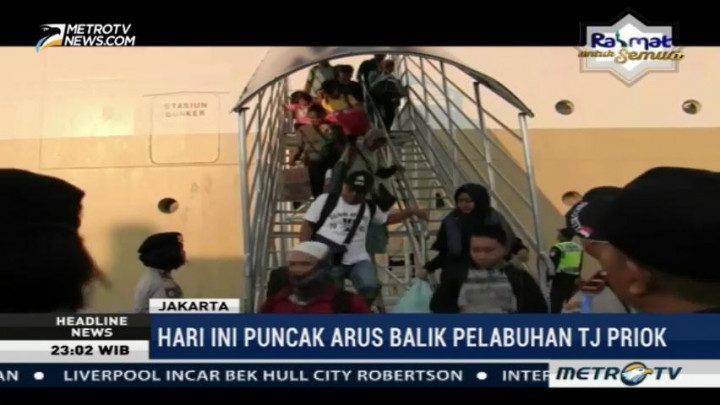 Ribuan Pemudik Kembali ke Jakarta via Pelabuhan Tanjung Priok