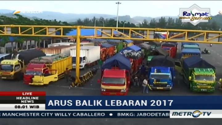 Intensitas Pemudik di Pelabuhan Bakauheni Menurun