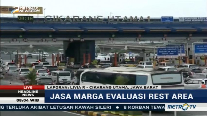 Arus Lalin Arah Jakarta di Gerbang Tol Cikarang Utama Ramai lancar