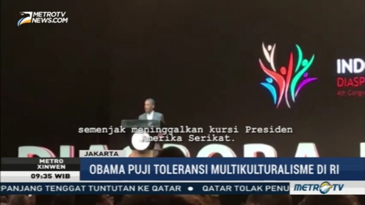 Obama Puji Toleransi dan Multikulturalisme di Indonesia
