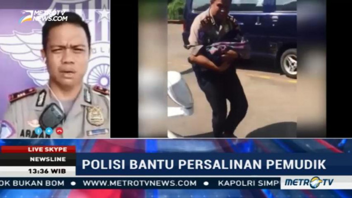 Kronologi Polisi Bantu Persalinan Pemudik