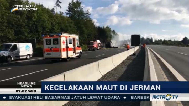 Bus Tabrak Truk di Jerman, 18 Orang Tewas