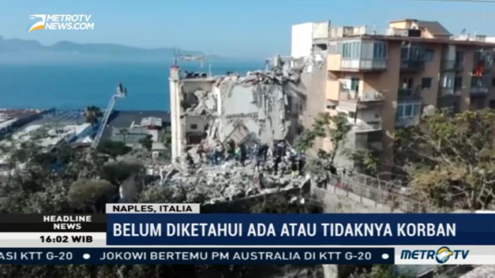 Apartemen Lima Tingkat di Italia Roboh