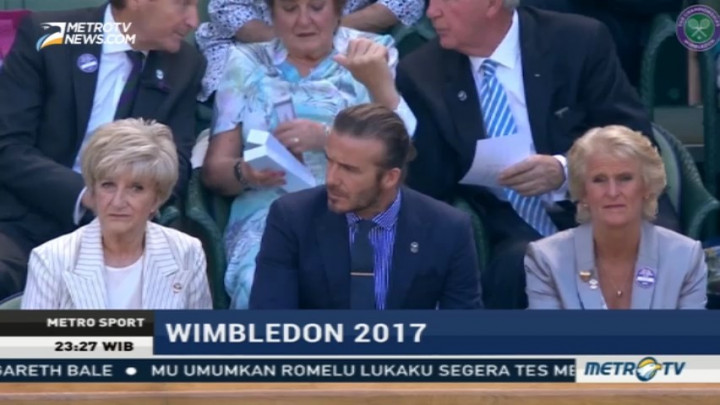 David Beckham Saksikan Tenis Wimbledon