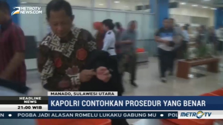 Saat Kapolri Lepas Jam Tangan dan Ikat Pinggang di Bandara