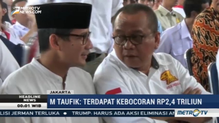 M Taufik Ungkap Potensi Kerugian Negara Rp2,4 T di APDB DKI 2016