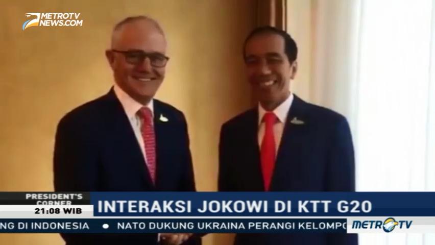 Interaksi Presiden Jokowi di KTT G20