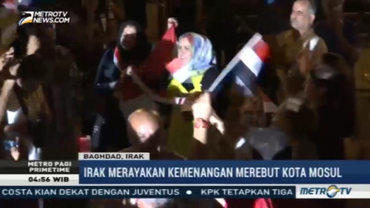 Rakyat Irak Rayakan Kemenangan Merebut Kota Mosul