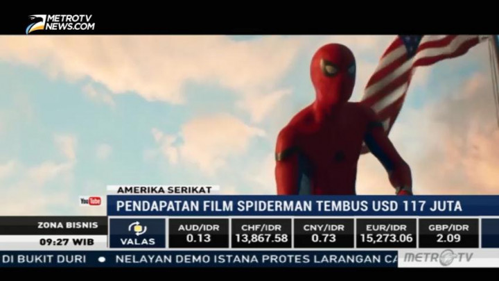 Film Spider-Man: Homecoming Raup USD117 Juta
