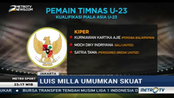 Milla Boyong 24 Pemain ke Kualifikasi Piala Asia