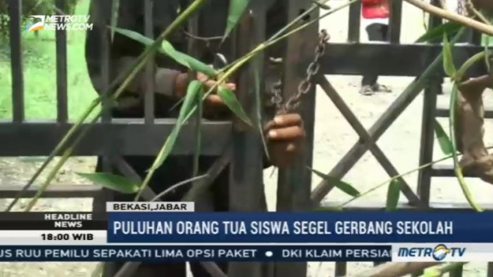 Kecewa Anaknya Tak Diterima, Puluhan Orangtua Segel SMKN 1 Tambun Utara