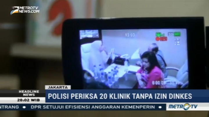 Dinkes dan Bareskrim Sidak Klinik Ilegal di Kawasan Condet