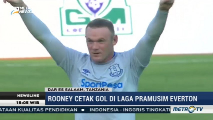 Rooney Langsung Cetak Gol di Laga Debut Bersama Everton