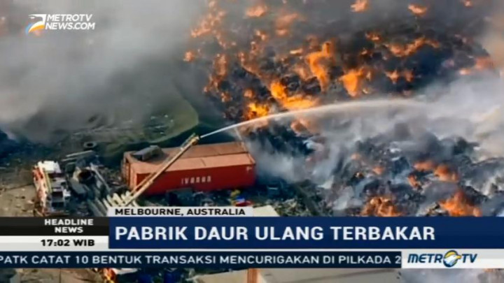Pabrik Daur Ulang di Melbourne Terbakar, Ratusan Orang Dievakuasi