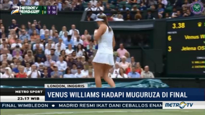 Venus Williams akan Hadapi Muguruza di Final Wimbledon 2017