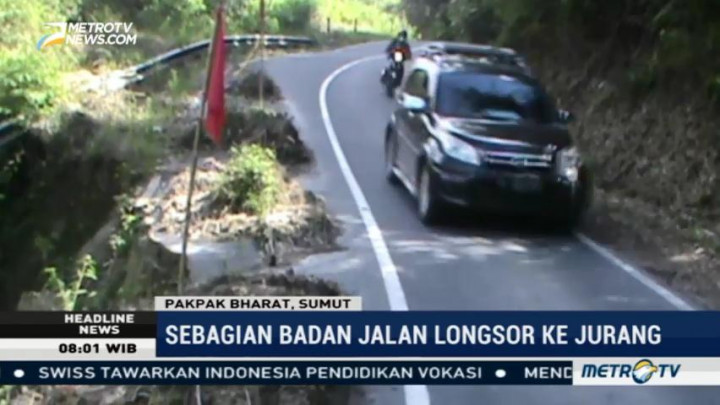 Jalan Provinsi di Pakpak Barat Ambles