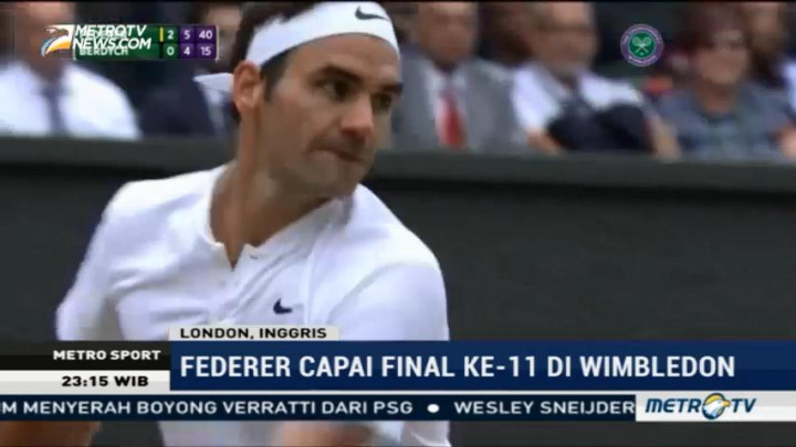 Federer Capai Final ke-11 di Wimbledon