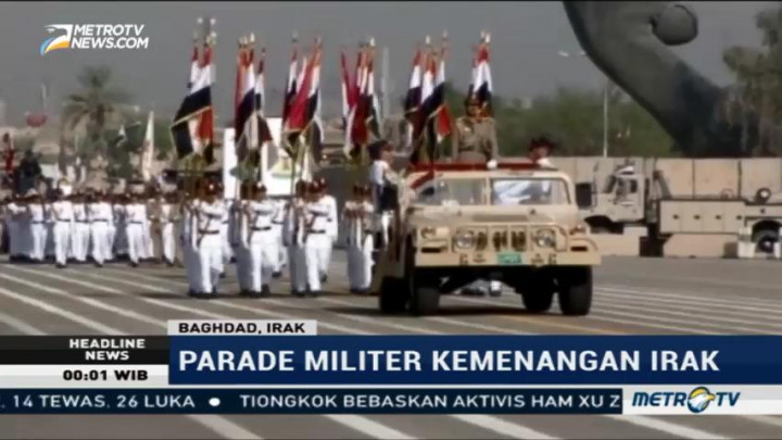 Militer dan Polisi Irak Gelar Parade Kemenangan