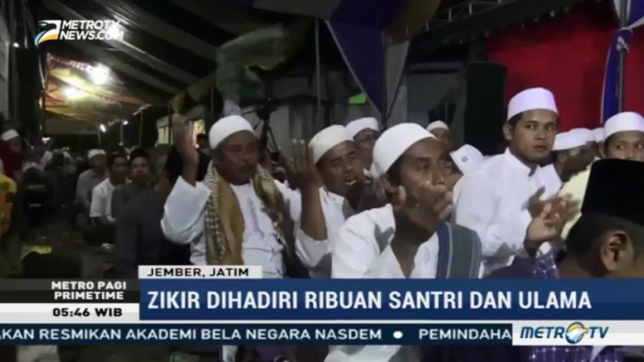 Santri & Ulama di Jember Gelar Zikir Bersama