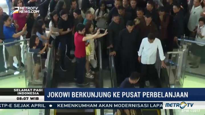 Jokowi Hebohkan Pengunjung Mal di Jakarta