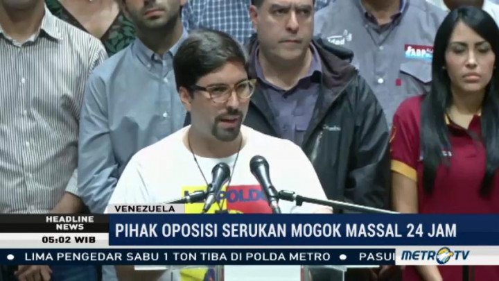 Oposisi Venezuela Serukan Mogok Massal