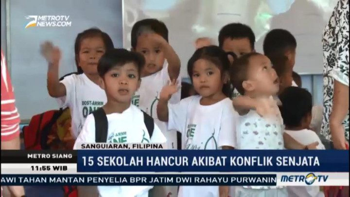 Anak-anak Marawi Belajar di Tenda Darurat