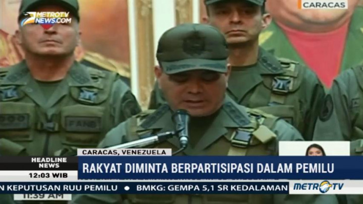 Menteri Pertahanan Venezuela Minta Rakyat Berpartisipasi dalam Pemilu