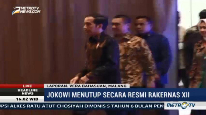 Jokowi Tutup Rakernas Apeksi 2017 di Malang