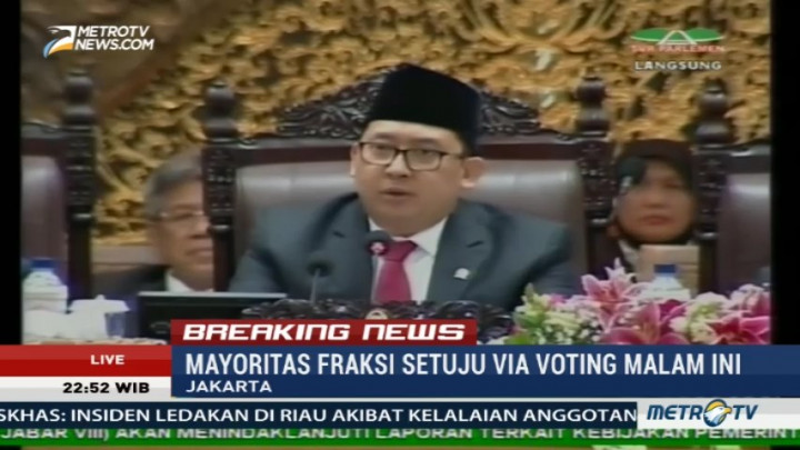 RUU Pemilu Diputuskan Lewat Voting