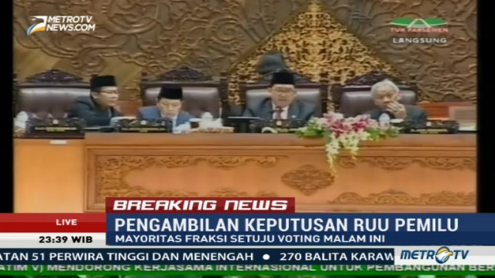 Voting RUU Pemilu Digelar Malam Ini