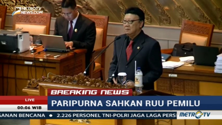 RUU Pemilu Disahkan, Pemerintah Ucapkan Terima Kasih Pada Pansus